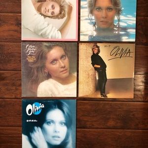 Vintage Olivia Newton John’s Vinyl Records 5 Albums